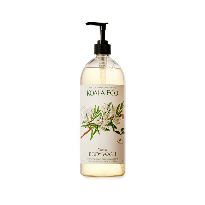 Natural Body Wash 1L Pump - Rosalina and Peppermint