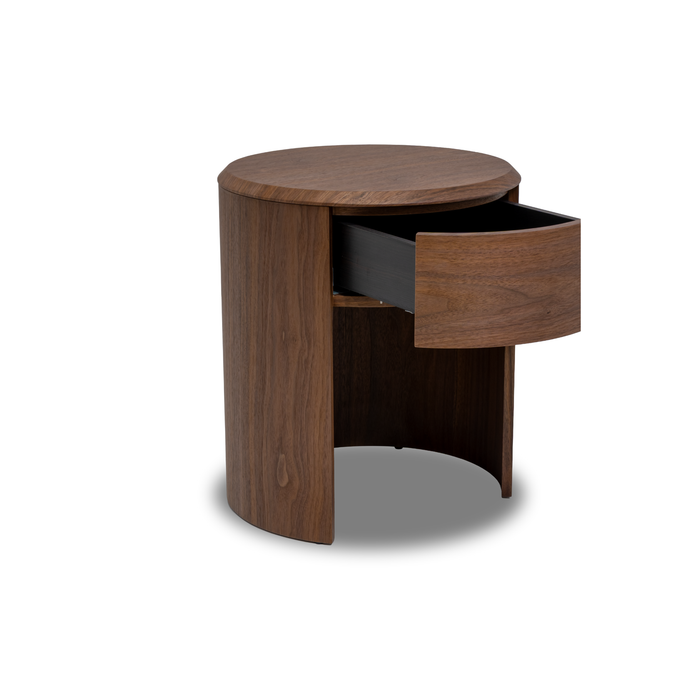 Layla Bedside 1 Drawer - Walnut