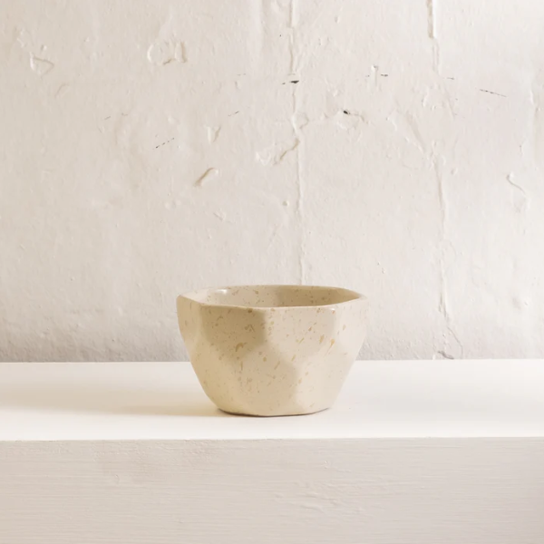 Elin Faceted Bowl - Cream