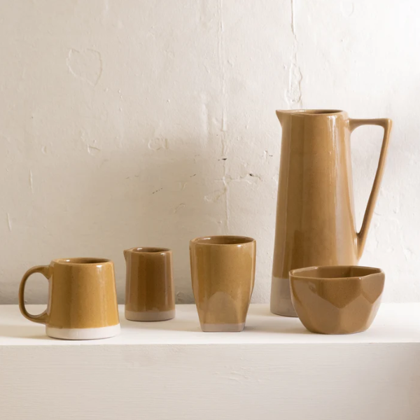 Elin Faceted Bowl - Mustard