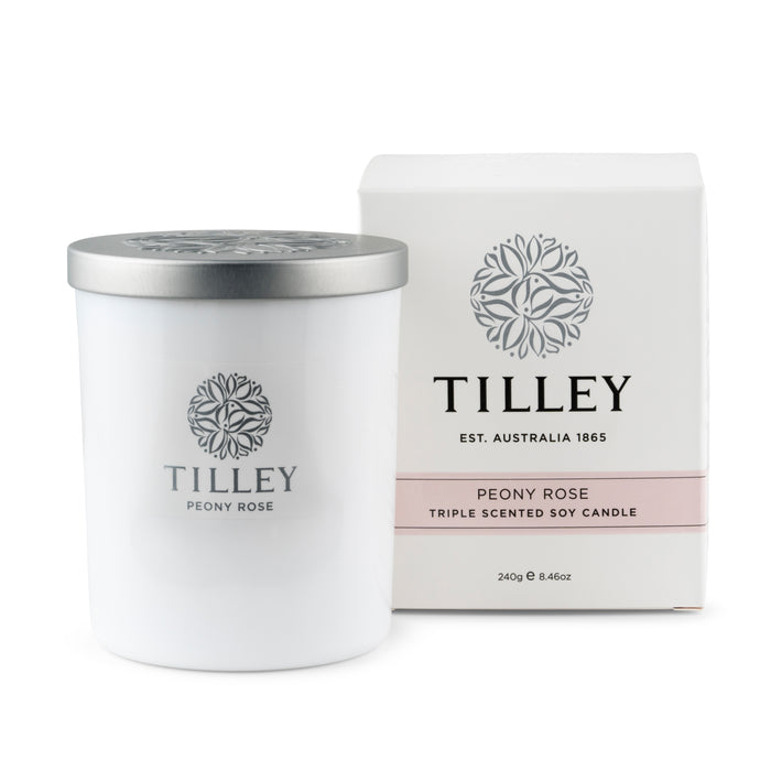 Peony Rose Tilley Soy Candle 240g