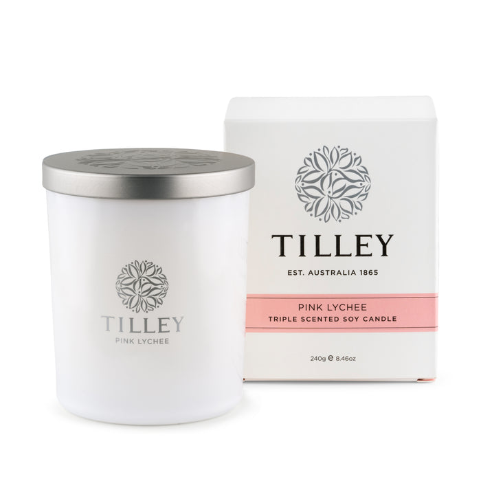 Pink Lychee Tilley Soy Candle 240g