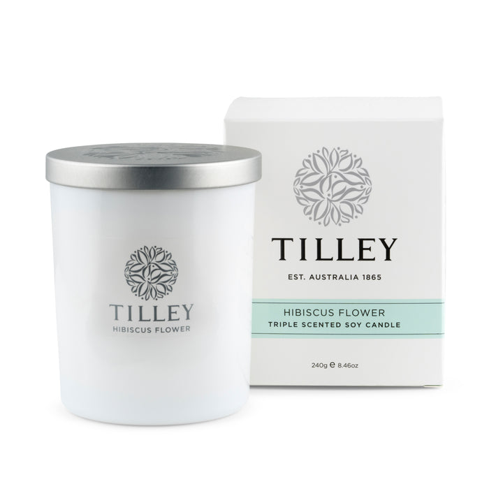 Hibiscus Flower Tilley Soy Candle 240g