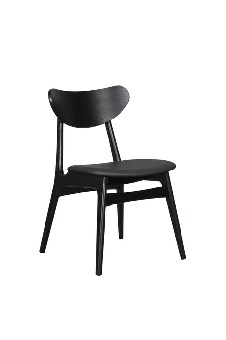 Helsinki Chair (Black Veneer/Black PU Seat)