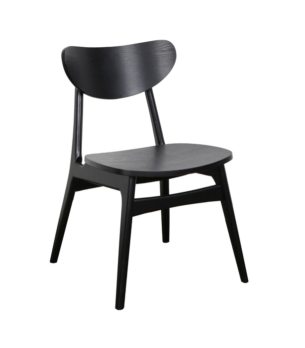 Finlay Dining Chair (Black Veneer Seat/Black Frame)