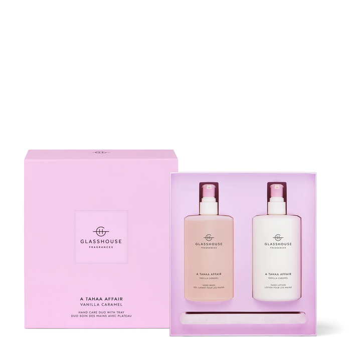 'Glasshouse Hand Wash , Hand Lotion & Tray - A Tahaa Affair