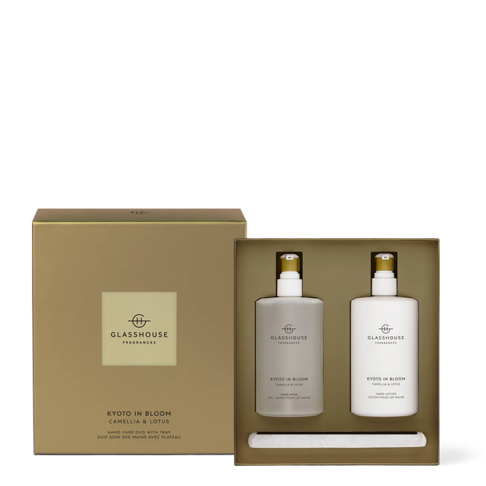 'Glasshouse Hand Wash , Hand Lotion & Tray - Kyoto In Bloom