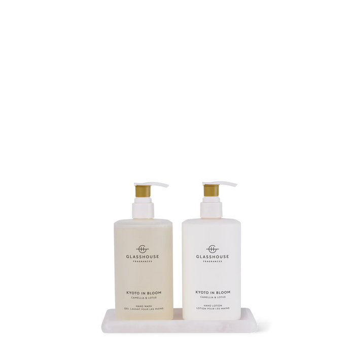 'Glasshouse Hand Wash , Hand Lotion & Tray - Kyoto In Bloom