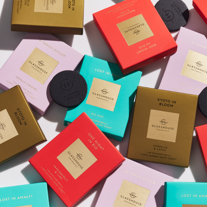 'Glasshouse Replacement Scent Disks Car Diff - Lost In Amalfi