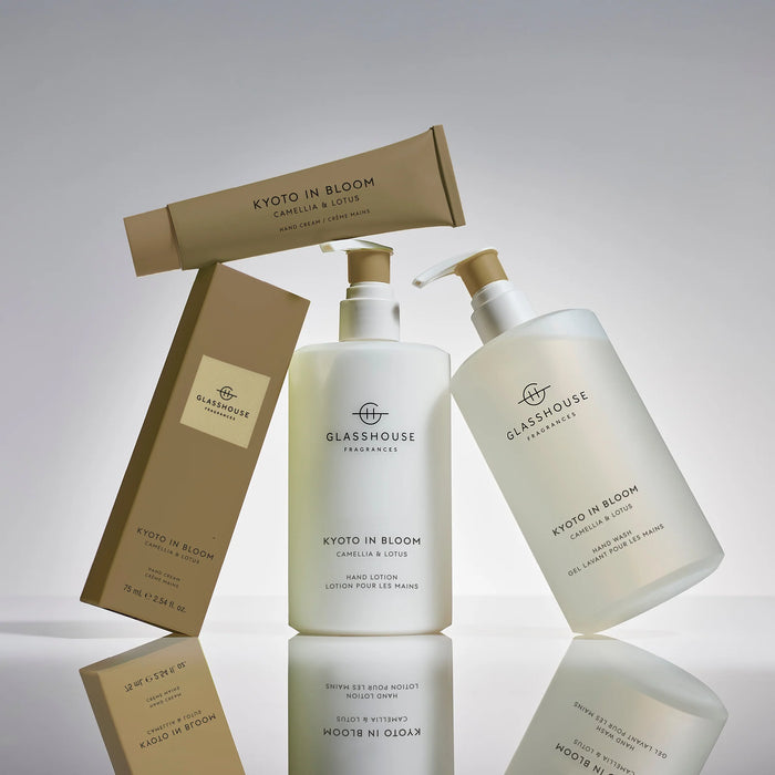 'Glasshouse Hand Wash , Hand Lotion & Tray - Kyoto In Bloom