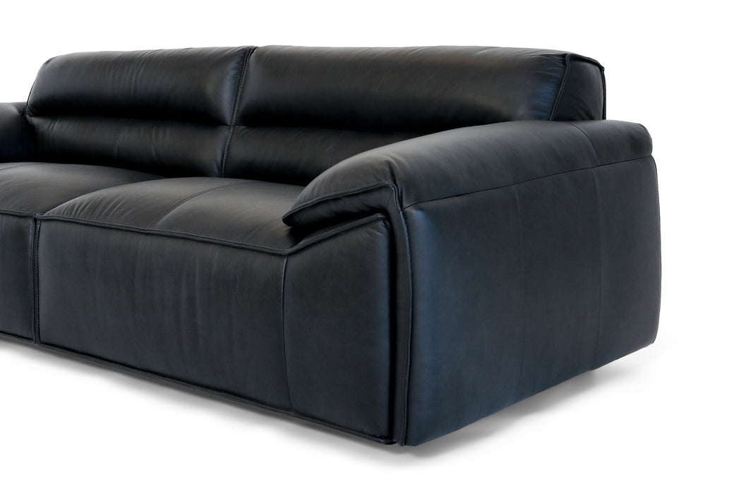 Maxwell Leather 3 Seater Jersey Leather Black 660