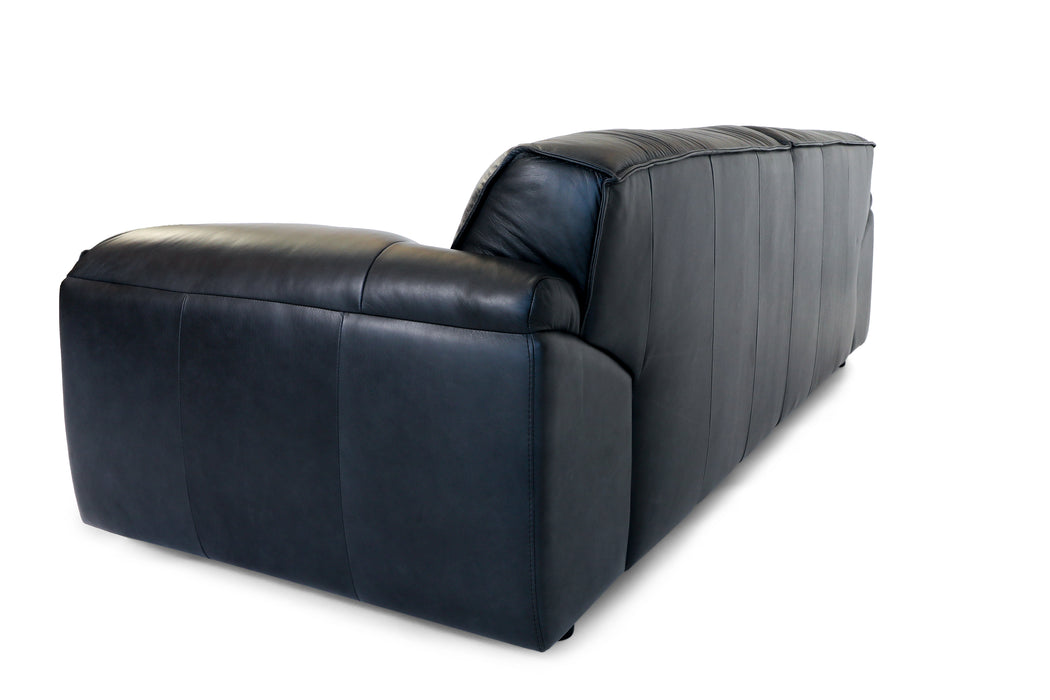 Maxwell Leather 3 Seater Jersey Leather Black 660