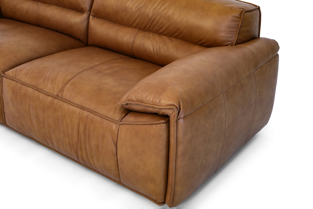 Maxwell Leather 3 Seater - Camel