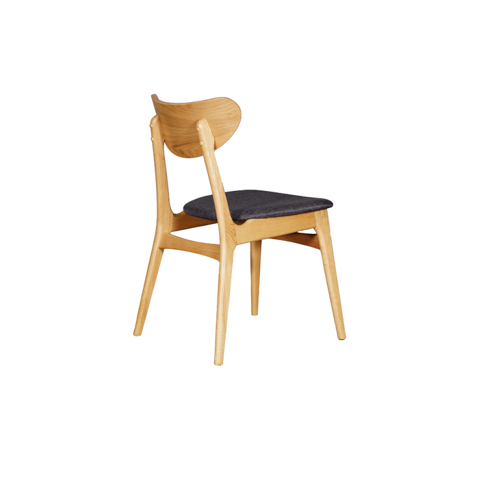 Helsinki Dining Chair (Natural Frame/Espresso Fabric Seat)