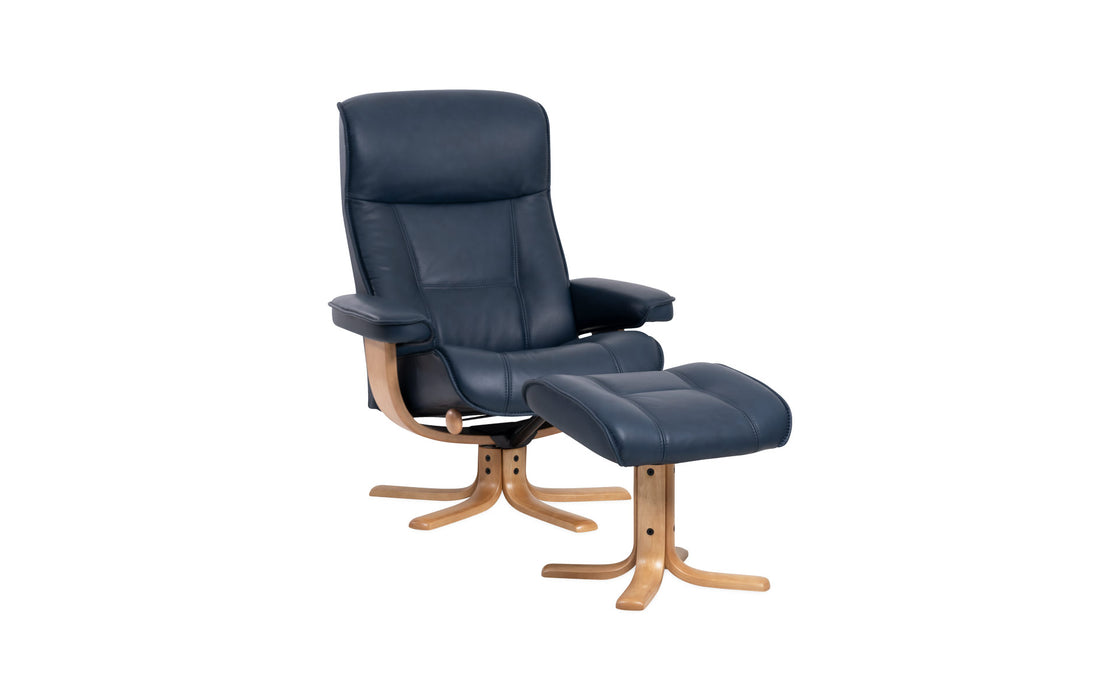 IMG Nordic 21 Large Chair & Otto Star Base - P324 Blue / 901 Oak