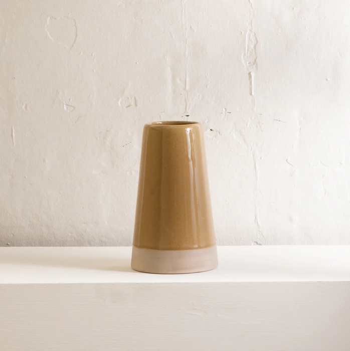 Mette Dipped Vase - Mustard