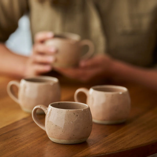Mugs Set/4 Moonstone Mineral Mugs