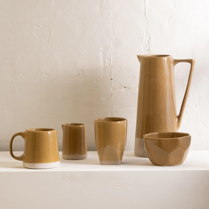 Andrees Angled Dipped Mug - Mustard
