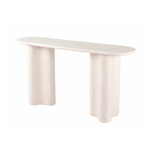 'Kin Console Table Concrete Pebble 150w x 40d