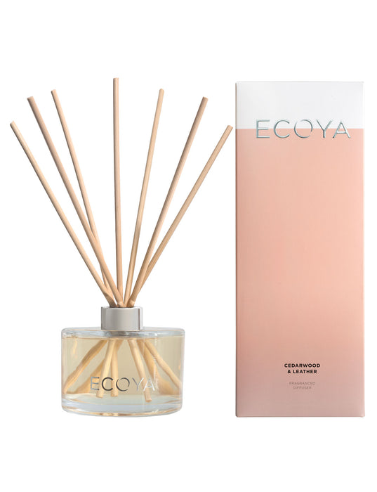 Ecoya Reed Diffuser 200ml - Cedarwood & Leather