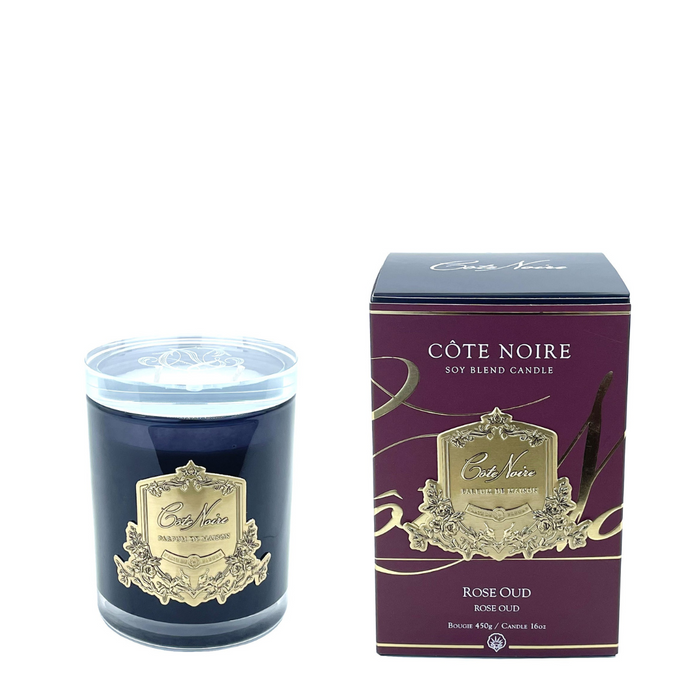 '450g Soy Candle - Rose Oud - Gold