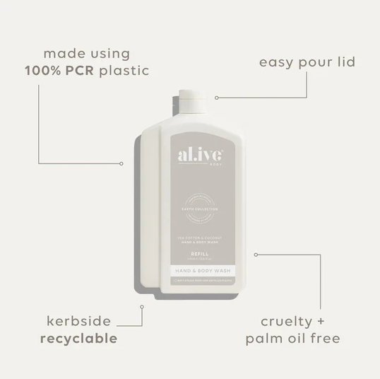 Alive Sea Cotton & Coconut Wash (Refill)