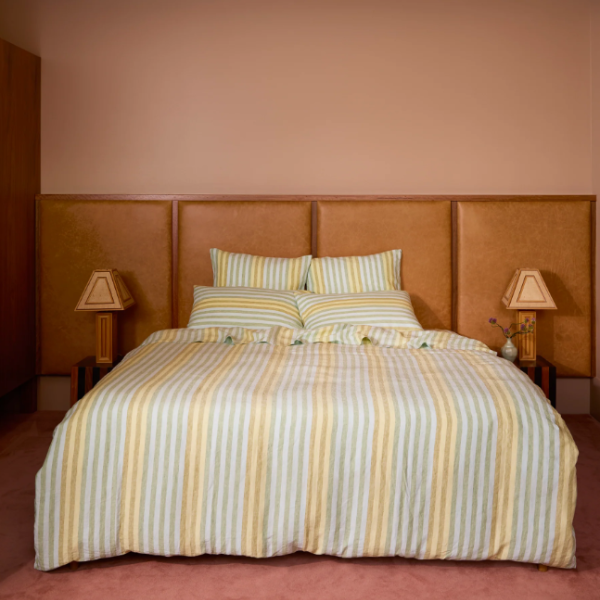 Stripe Blue Green Duvet Cover Queen