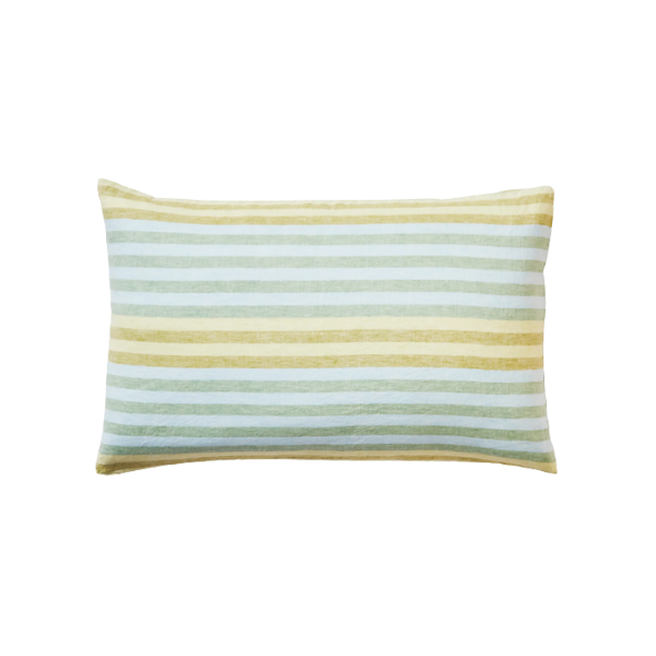 Striped Blue Green Standard Pillowcases S/2