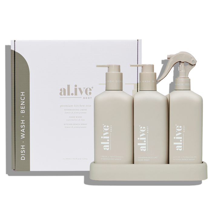 al.ive Dishwashing Liquid, Bench Spray & Hand Wash Trio