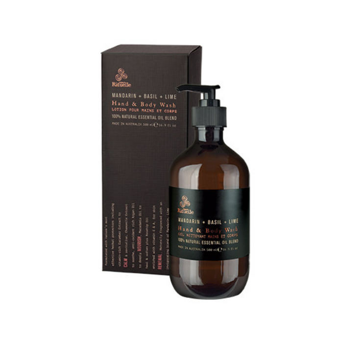 Hand & Body Wash 500ml - Mandarin, Basil & Lime