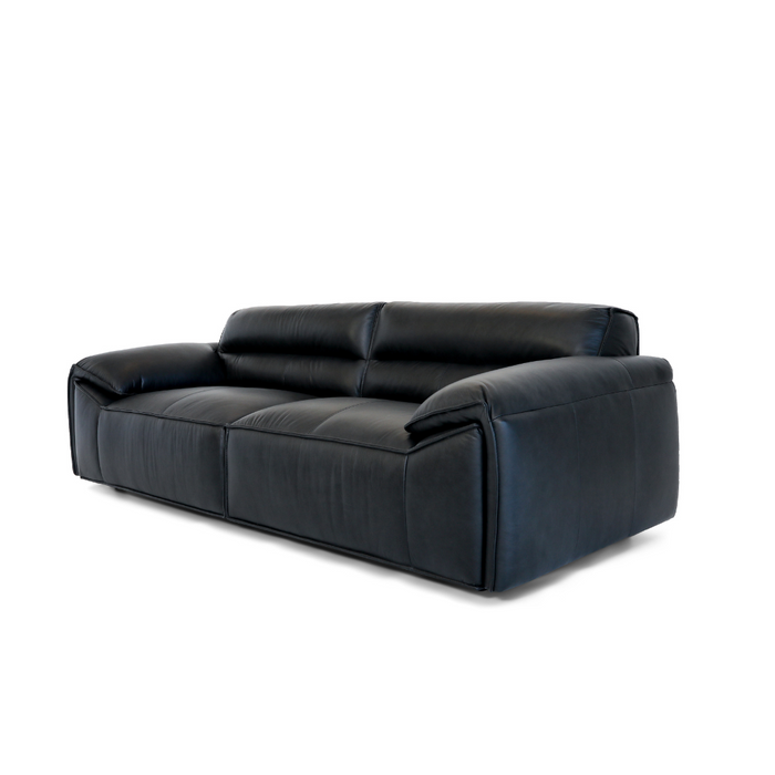 Maxwell Leather 3 Seater Jersey Leather Black 660