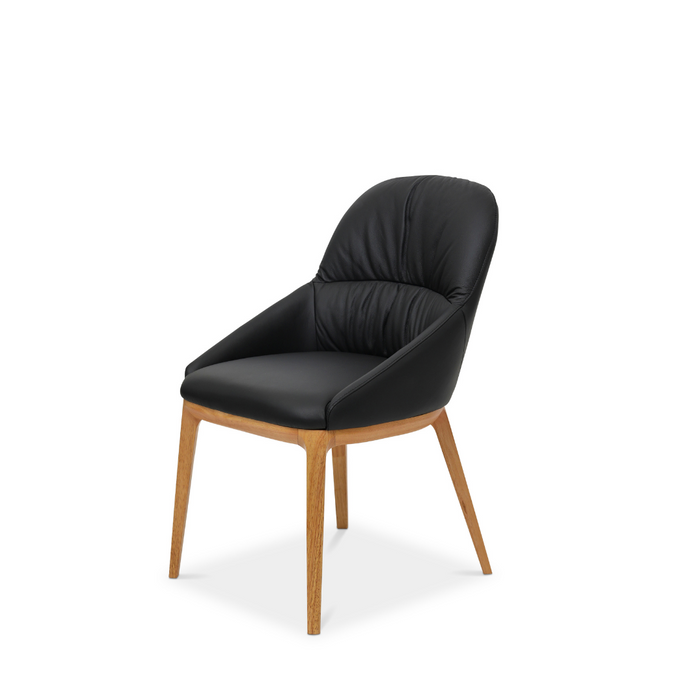 Luca Dining Chair Leather Black