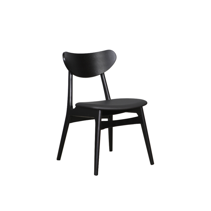 Finley Chair - Black / Black PU Seat