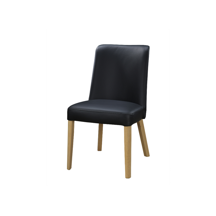 Miah Dining Chair -  Black Leather