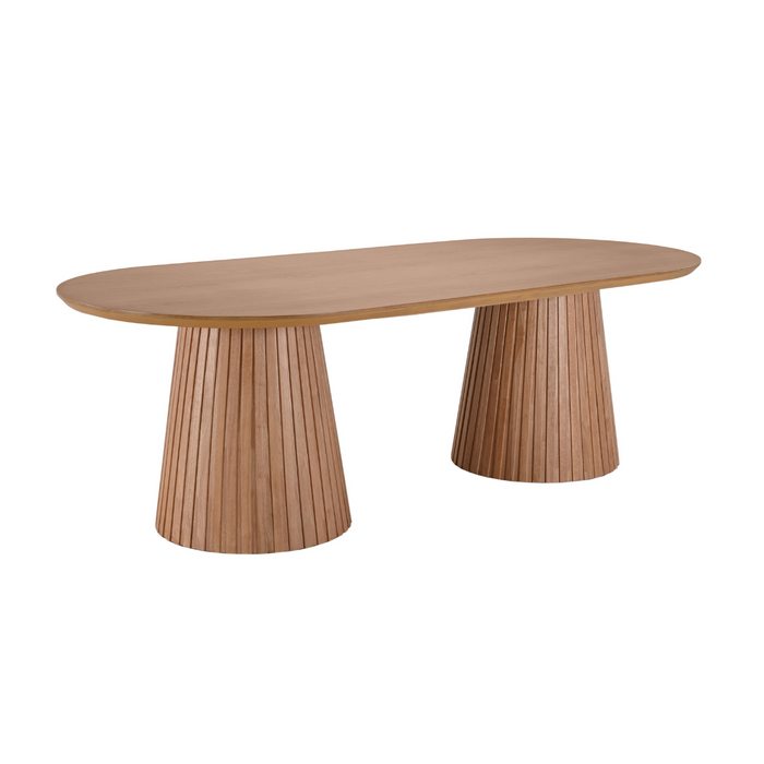 'Avers Dining Table Oak Finish 2700x1300x760