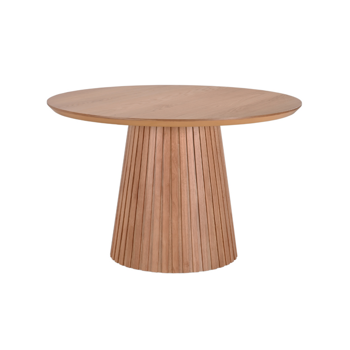 'Avers Dining Table Oak Finish 1200x1200x760