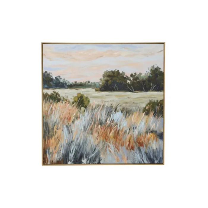 'November Oak Frame Oil Painting 80x80cm