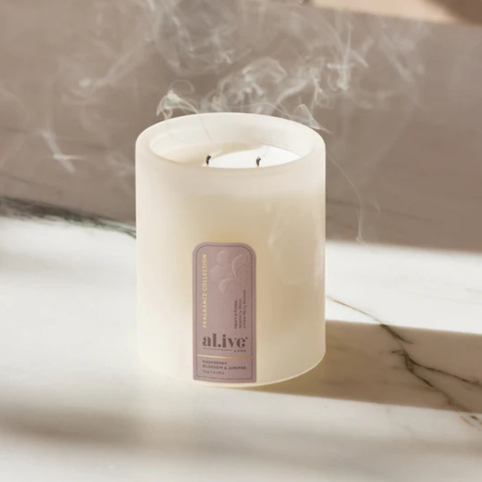 Alive Raspberry Blossom & Juniper Soy Candle