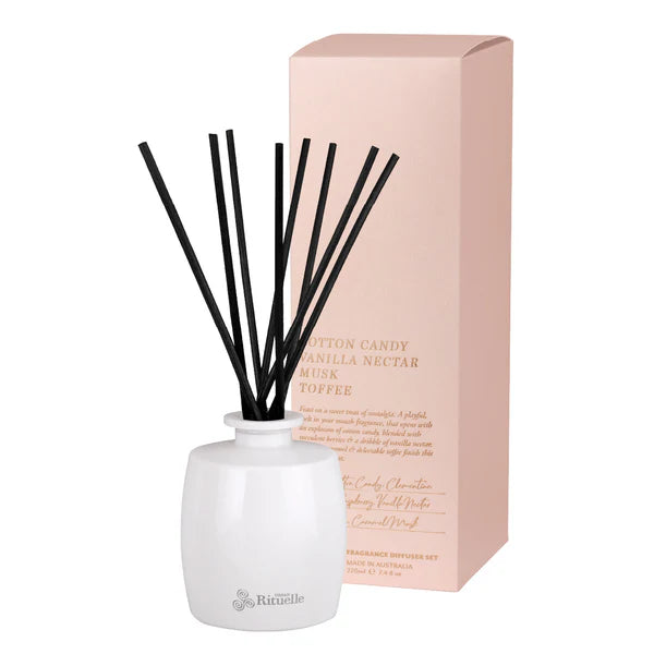 220ml Diffuser - Cotton Candy, Vanilla Nectar, Musk, Toffee