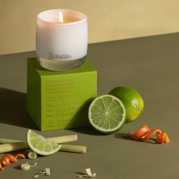 140g Candle - Lemongrass, Mandarin Zest, Tahitian Lime, Sandalwood