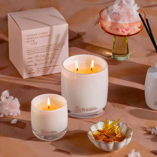 140g Candle - Cotton Candy, Vanilla Nectar, Musk, Toffee