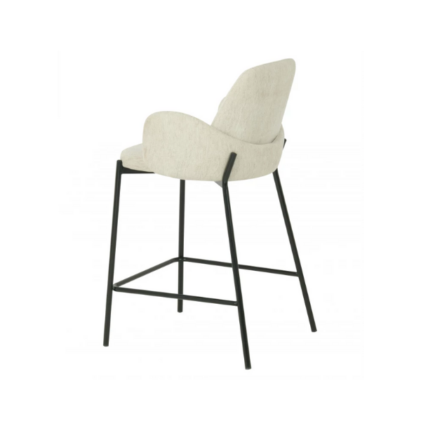 'Neat Fabric Bar Stool in Oat