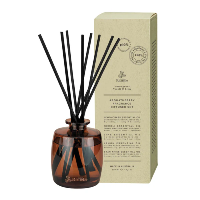 220ml Diffuser - Lemongrass, Neroli & Lime