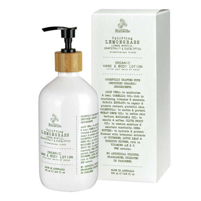 500ml Hand & Body Lotion - Lemongrass, Lemon Myrtle, Grapefruit & Eucalyptus