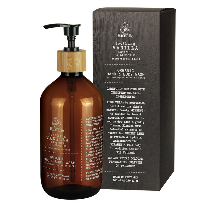 Hand & Body Wash 500ml - Vanilla, Lavender & Geranium