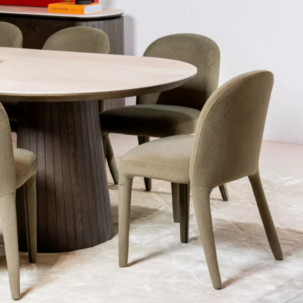 'Oakley Dining Chair - Leaf Mohair