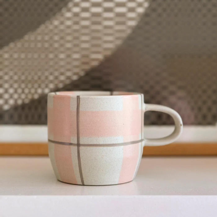 'Blush & Grey Check Cats Pyjamas