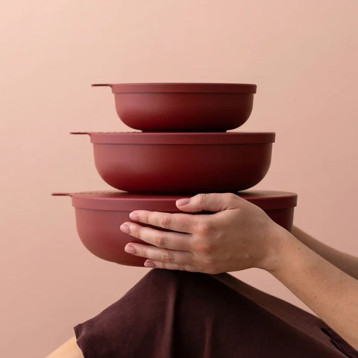 'Styleware Nesting Bowl 3 Piece - Merlot