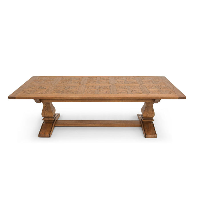 Chicago Fixed Dining Table in Brushed Brown Nut