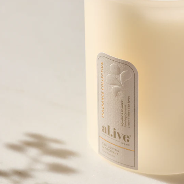 'Alive Sea Cotton & Coconut Soy Candle